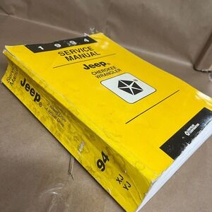 1994 Jeep Cherokee Wrangler Service Manual Chrysler Corporation ASE Certified